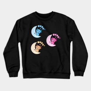 Cute Cows Dancing on Moon Sticker Pack Crewneck Sweatshirt